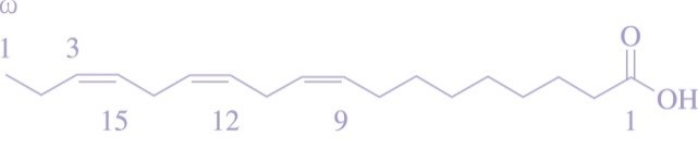 α-亚麻酸的化学结构